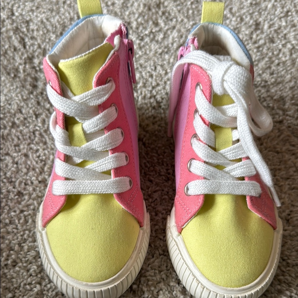 Colorful Kids High-Top Sneakers